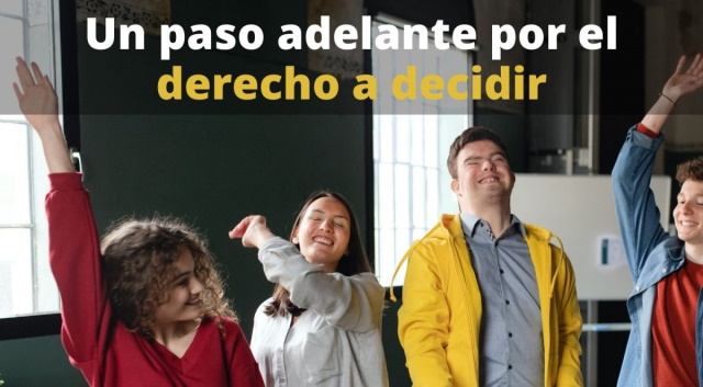 Un paso adelante por el derecho a decidir. En la imagen, se ven personas con discapacidad felices.